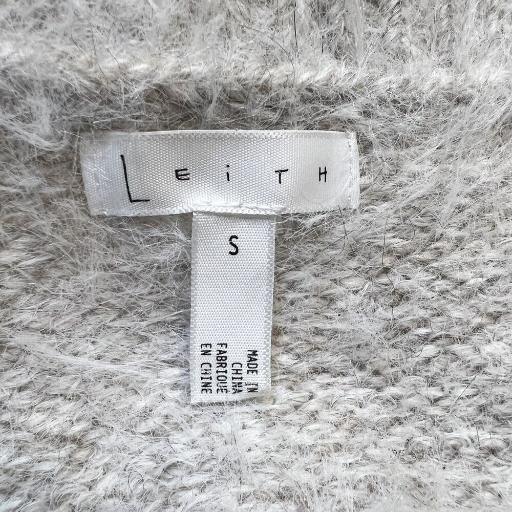 Leith Alpaca Blend Cardigan Eyelash Knit Sz Small - Picture 6 of 10
